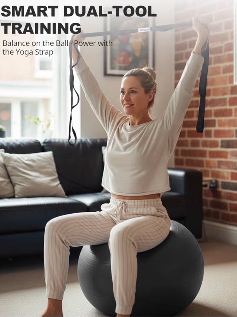 Trideer Exercise Ball - Small for Exercise, Chair, Mobility, Therapy Etc. - Picture 5 of 6